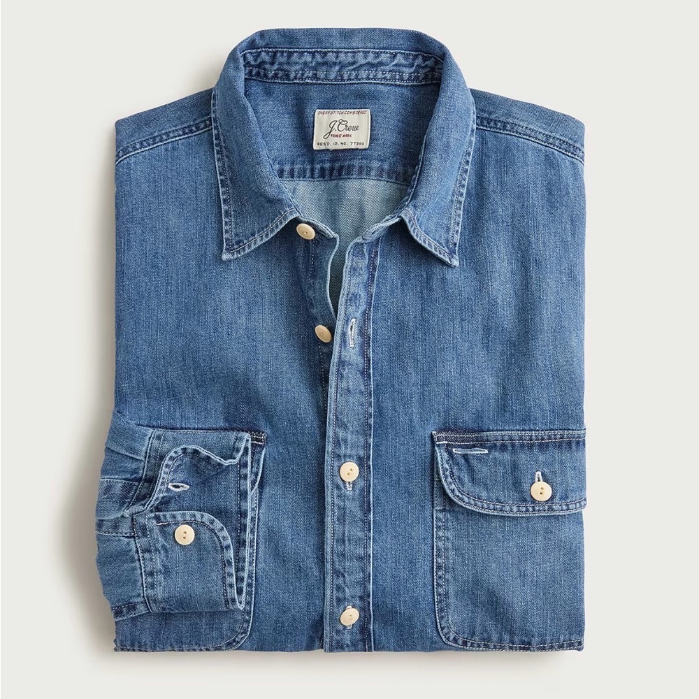 J. Crew Midweight Denim Work shirt